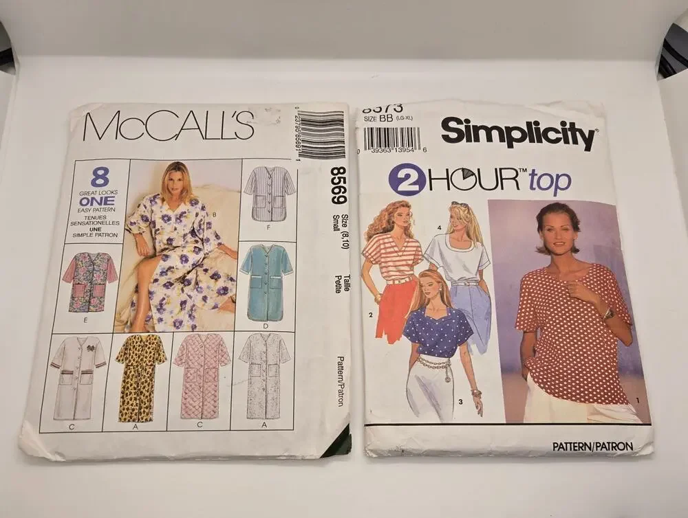 VTG Sewing Patterns 90s Lot of 2 McCalls 8569 Cut Simplicity 8373 Uncut